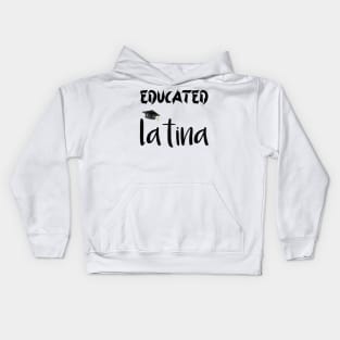 Educated latina Kids Hoodie